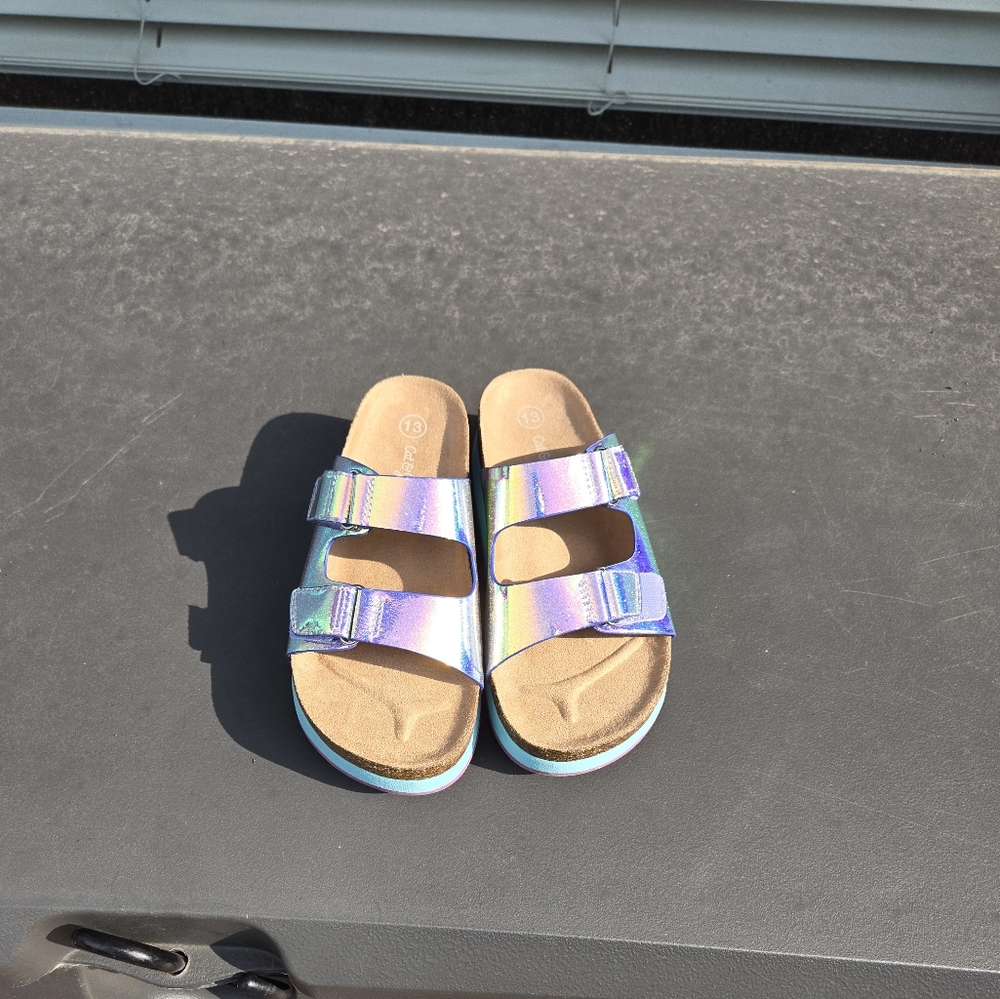 Cat & Jack Iridescent Kids' Sandals